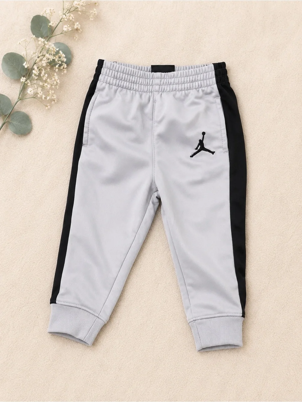 Jordan Baby Warm Up Pants | Gray Black Joggers | 18 Months